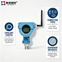 Transmetteur de pression sans fil MX, alimentation par batterie 4G / LORA / NB-LOT