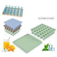 Moule à glaçons en silicone de qualité alimentaire en forme de tasse, avec couvercle, pour la fabrication de blocs de glace, accessoire de cuisine et de bar, vente chaude