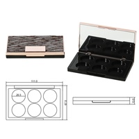 Conteneur vide pour maquillage, emballage vide, 4 couleurs, fard à paupières, rouge à lèvres, anticernes, palette OEM, imperméable, kit de fard à paupières 6 en 1