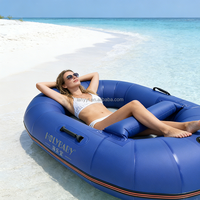 Hailebao Bateau gonflable individuel en PVC, Kayak escargot pliable pour la pêche, les loisirs aquatiques et le camping en extérieur