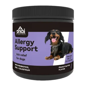 犬のアレルギーは犬のためのプロバイオティクスを噛む季節のアレルギー皮膚とコートのサプリメントアレルギーかゆみ犬のサプリメント