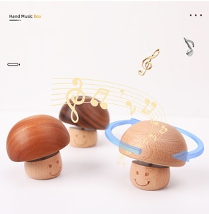 Caja Musical de Madera Vintage en Oferta, Caja Musical Pequeña y Linda con Forma de Hongo, Regalos para Niños - Product Image 5