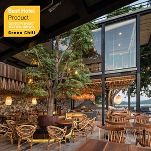 Modern Boutique Hotel Dining Chair Upholstered Seat Ergonomic Backrest Sturdy Legs Restaurant Dining Furniture - Product Image 1