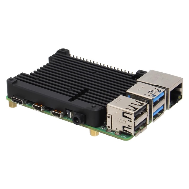 Raspberry Pi 4B Aluminum Heatsink with Cooling Fan and Copper Stand
