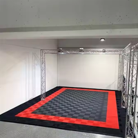 1.8cm rigide modulaire verrouillage industriel en plastique Garage carreaux de sol tapis de terrasse pour intérieur voiture détaillant atelier