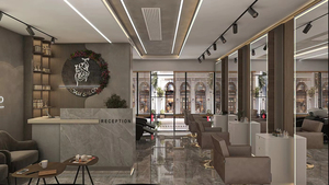 Luxury Barber Shop Interior Design | Men Salon Display Furniture & Customized Store Decoration - Product Image 5