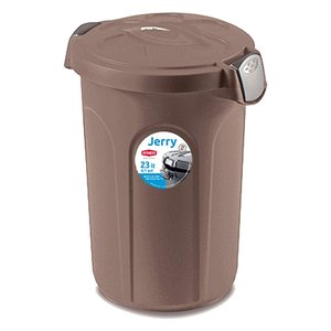 Bidoncino (23Lt) coperchio a clip JERRY <b>Tortora</b> 70325 - Product Image 1