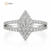 Bague de fiançailles classique en or blanc S925 avec moissanite taille princesse et baguette pour femme, bagues de mariage