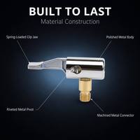 Conector de Válvula de Aire para Neumáticos con Clip, Metálico, de Alta Resistencia, con Bloqueo de Seguridad, Tamaño de Puerto 3/8, Válvula para Neumáticos de Coche OEM
