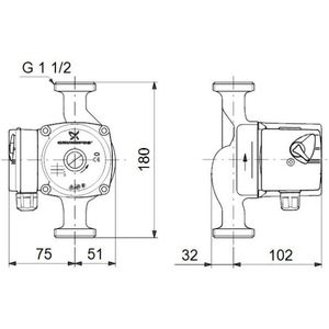 Pompe de circulation d'eau en acier inoxydable gris Grundfos Up N Pump 230V 1,91 m³/h - Product Image 2