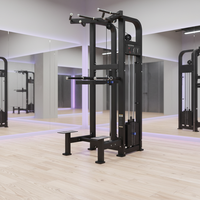 Entrenador de Flexiones Ajustable y Resistente de Acero con Peso de 138 kg para Entrenamiento de Espalda, Brazos y Pecho, Uso Comercial