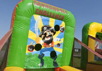 Nuevo divertido y desafiante carnaval inflable 4 en 1 juegos pirata juegos temáticos para alquiler