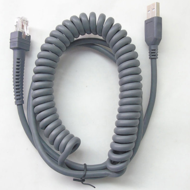 Retractable Spring Cable for Datalogic GD4130 QM2130 GPS4490 QD2131 QD2330 GD4430 QW2100 QW2120 5V USB Cable Length 3M 5M