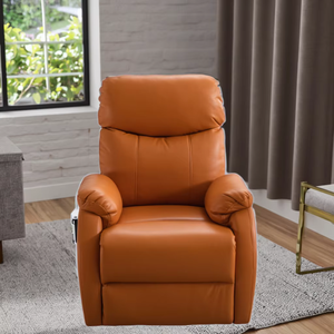 Le petit fauteuil inclinable en cuir synthétique à commande manuelle ou <span class=keywords><strong>électrique</strong></span> contient des tabourets de rangement. - Product Image 2
