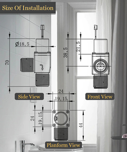Vanne solénoïde 3/4 pouce 12v DC, robinet automatique, vanne solénoïde à impulsions d'eau, minuterie - Product Image 4