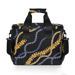Hawaii Lei Flower Portable Customized Travel Food Takeway Women's Shoulder Bag Large Beach Insulated Picnic Cooler Bag - Product Image 2