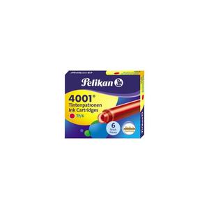 Pelikan Tintenpatronen TP/6 4001 brillant-rot 6er Pack - Product Image 1