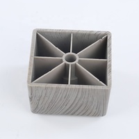 Pieds de canapé carrés en ABS, livraison rapide, pour salon extérieur, meubles d'hôpital, style bois plastique