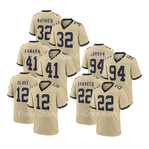 للبيع بالجملة جودة عالية 12 Chris Olave 32 tyn mathio 22 Rashid sheed 41 Alvin Kamara New Orleans Stitched - Product Image 1