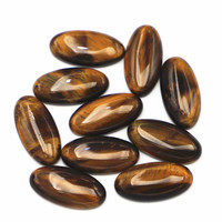 Vente en gros de pierres naturelles ovales de 15*30 mm, améthyste, lapis-lazuli, agate, quartz rose, cabochon, pierres précieuses pour la fabrication de bijoux DIY