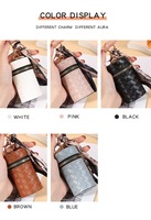 Nouvelle Pochette de Luxe en Cuir PU 2026 pour Monnaie, Étui à Rouge à Lèvres, Porte-clés Mousqueton, Mini Porte-cartes et Porte-billets