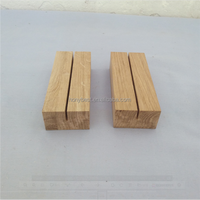 Soporte de menú de madera para restaurante LOW MOQ, soporte de tarjeta de lugar de nombre de mesa, soporte de bloque de base de exhibición rústica para folleto, tarjeta