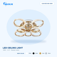 Plafonnier de cuisine carré 180W à LED SMD2835 en fer PS, télécommande, 3000K 4000K 6000K, CRI80, large faisceau