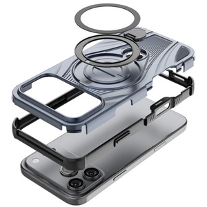 Funda Magnética 2 en 1 con Anillo y Soporte para iPhone 17 Air 16 15 14 Pro Max, Carcasa Protectora Resistente con Soporte Trasero - Product Image 4