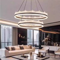 Lampes d'intérieur intelligentes personnalisées VH, lustres décoratifs luxueux à LED en aluminium rond pour intérieurs d'hôtels