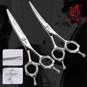 JP440C Acier 5.5 ''6 Pouces Coiffure Lame Incurvée Ciseaux De Coiffeur pour Couper les Cheveux - Product Image 2