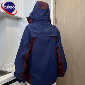 QZFSO Custom Streetwear <b>Lightweight</b> Mesh Zip up Windbreaker Breathable Quick-dry Polyester Sun Protection <b>Jacket</b> With Hood - Product Image 6