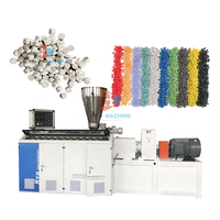 Extrudeuse conique à double vis en plastique pvc extrudeuse de granulation de recyclage de déchets en pvc