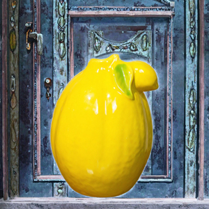 Jarrón de Cerámica Creativo con Forma de Limón Falso y Autorriego - Decoración Moderna con Planta Artificial para Escritorio - Product Image 2