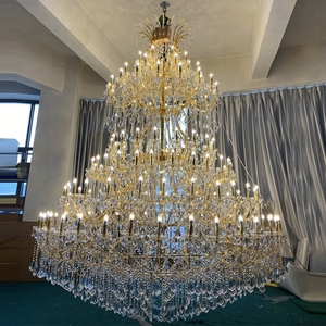 Thêm lớn Maria THERESA Đèn chùm pha lê vàng khách sạn sang trọng vàng lớn Lustre En Cristal cho đám cưới - Product Image 1