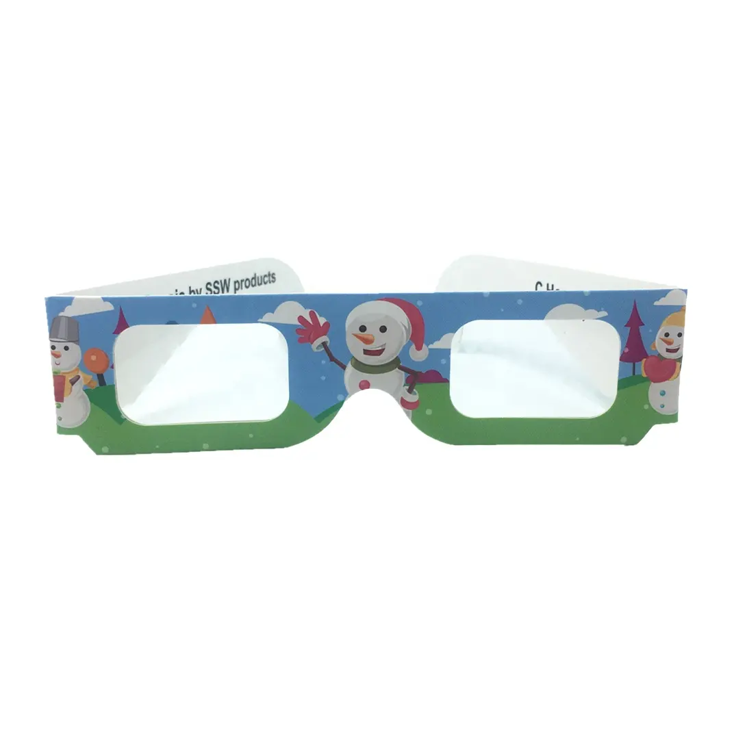 ペーパークラフトスノーマンエフェクトクリスマス3D回折メガネ