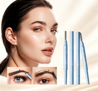 Crayon à sourcils double embout SADOER à spirale, formule waterproof longue tenue, pour un tracé précis et un effet naturel estompé