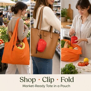 Factory Wholesale Cute Strawberry Patterned Reusable Nylon Shopping <b>Bags</b> Custom Tear Resistant Cartoon Ladies <b>Folding</b> Design - Product Image 4