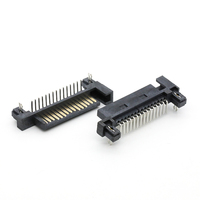 Conector macho SATA Tipo de inmersión de 90 grados Conector de enchufe macho SATA 15P