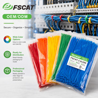 Attaches de câble en nylon 66 coloré, autobloquantes, résistantes au feu et à la chaleur, certifiées CE, pour usage industriel, modèle TST-200I