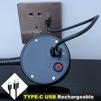 Accessoires de barbecue Lumière de gril 7LED avec USB-C à col de cygne en métal flexible Lampe de barbecue rechargeable pour barbecue en plein air, grillades