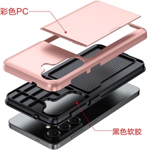 Étui portefeuille fin antichoc pour <span class=keywords><strong>Samsung</strong></span> Galaxy A57 A37 A17 A56 A36 A16 avec porte-cartes dissimulé, coque de protection robuste - Product Image 4