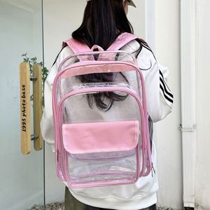 New Arrival Transparent PVC <b>Backpacks</b> Unisex Large Capacity PVC <b>Students</b> Bag for Teenagers - Product Image 6