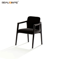 Chaise Victoria, chaise de salle à manger minimaliste italienne avec structure en bois, siège rembourré en daim/velours, écologique, hauteur réglable pour hôtel