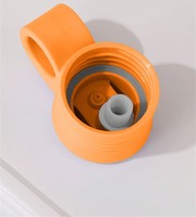 Botella de agua térmica inoxidable de doble pared sin BPA dentro y fuera Botella de agua inoxidable 304 con tapa y mango de paja