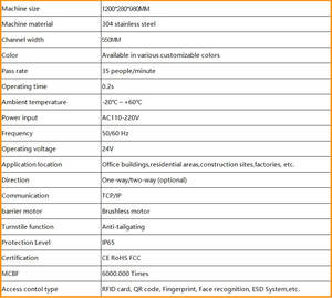 Tourniquet trépied semi-automatique à prix d'usine avec solutions complètes de contrôle d'accès pour cartes mensuelles et annuelles de salle de sport - Product Image 2