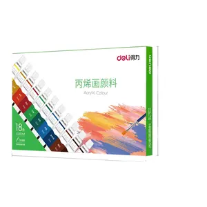 مجموعة ألوان Deli الصباغ 24 مقدمة للمبتدئين للفرشاة التقليدية ، مواد الطلاء المعدنية للصبغ