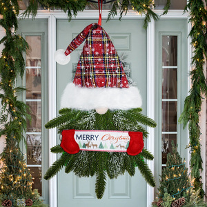 Ornement mural pour arbre de Noël, design chapeau à carreaux, pour décorations de fêtes - Product Image 4