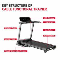 Mesin Treadmill Model Populer untuk Rumah dengan Motor Brushless, Pembentukan Tubuh, Warna Kustom, Produsen Asli