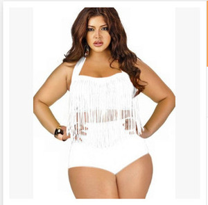 Nuova vita alta taglie forti donna taglie forti <span class=keywords><strong>Bikini</strong></span> bellezza donna costume da bagno taglie forti donna colore nero caldo tinta unita - Product Image 3
