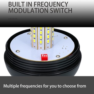 Sumbex cảnh báo ánh sáng nhựa nhôm thép tròn trắng đèn tín hiệu khẩn cấp cho xe tải xe nâng 12V 24V IP66 công suất cao - Product Image 4